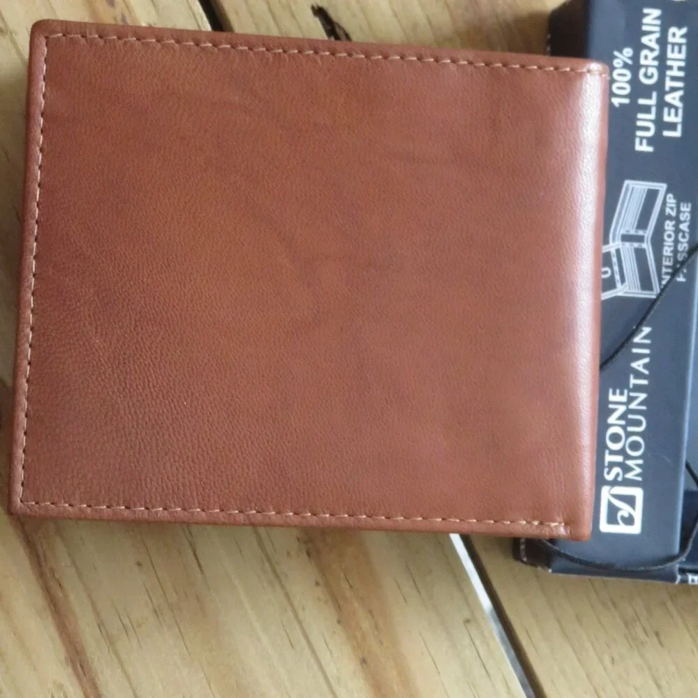 Stone Mountain Full Grain Leather Men's Wallet with RFID protection 12 card slot